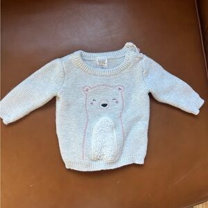 Baby Sweater with Bear Design